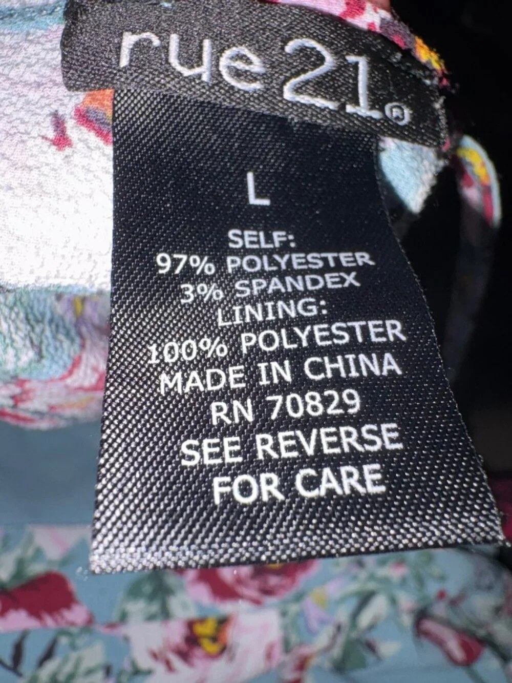 Rue21 Womens Floral Halter Romper Blue Size Large - Picture 4 of 5